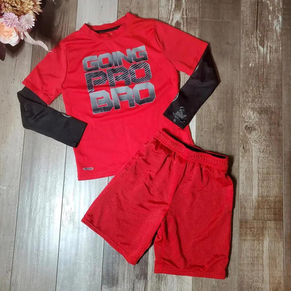 Starter and Athletic Works Red and Black Athletic Boys Outfit Size Small 6/7 - Picture 2 of 15
